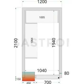 Panely ke stavebnicovým boxům s 80 mm izolací | TEFCOLD, CR 120x210x220