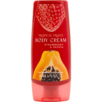 Tělový krém Somerset Toiletry Tropical Fruits – Jahoda & Papája Tělový krém, 200 ml