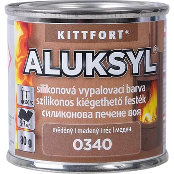barva na kov KITTFORT ALUKSYL vypalovací silikonová barva 80 g 0340 - Měděná