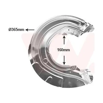 Brzdový kotouč Ochranný plech proti rozstřikování, brzdový kotouč VAN WEZEL 0633372