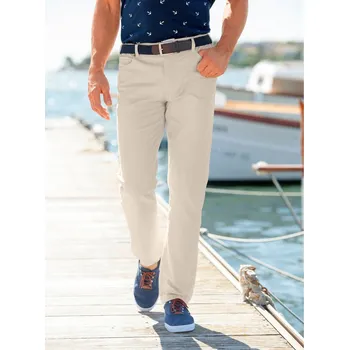 Blancheporte Twillové rovné kalhoty béžová 54