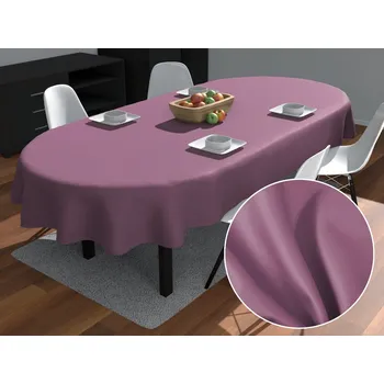 ubrus Oválný bavlněný saténový ubrus ST-015 Fialová lila 50x100 cm