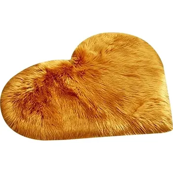 Koberec Koupelnová předložka | malý koberec srdce - písková