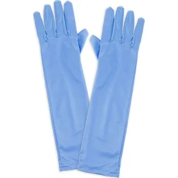 Rukavice Rukavice dlouhé 38cm "Sněhová královna", sv.modré
