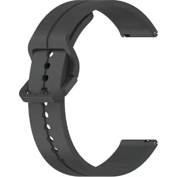 Příslušenství k chytrým hodinkám eses Silikonový řemínek s provlékáním a barevnou sponou - Tmavě šedý, 22 mm