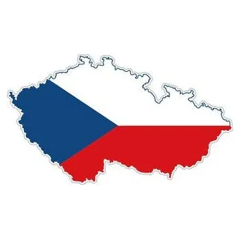 Vlajka Reflexní samolepka vlajka Česká republika mapa