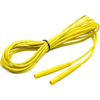 Síťový kabel Sonel 5 m žlutý kabel CAT III/1000V CAT IV/600 V (banánkové zástrčky)