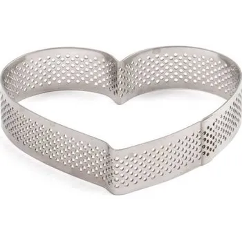 Nádoba na pečení Mikroperforovaná forma na tartaletky ve tvaru srdce 10x9x2cm - Decora