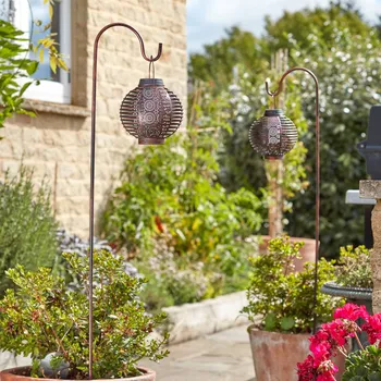 Lampička SMART GARDEN LED solární zemní kolík Forli, efekt plamenů, sada 2 ks, 93 cm, IP44 bronz