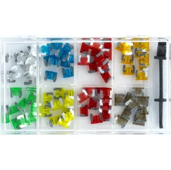 Autopojistky Sada pojistek MINI 80 ks včetně vytahovacího segmentu&nbsp;5A, 7,5A, 10A, 15A, 20A, 25A, 30A