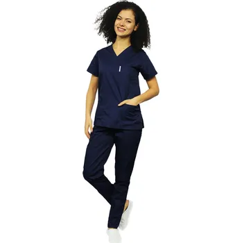Zdravotnický oděv Tmavě modrý zdravotnický set - dámský | drinuniforma.cz