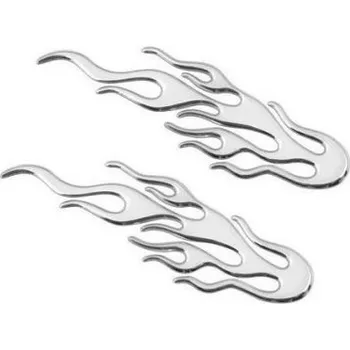 Samolepicí dekorace na vozidlo Samolepka Plameny chrom