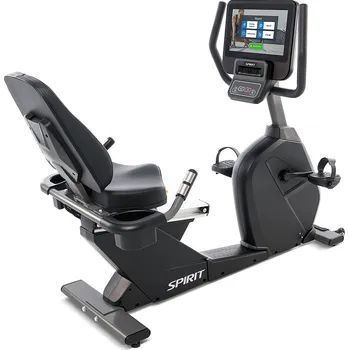 Cyklotrenažér Spirit Fitness Spirit Fitness Spirit - Cyklistický trenažer s opěrkou CR800ENT NEW, graphite grey