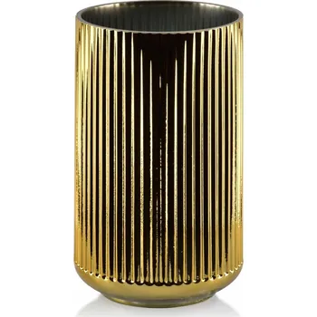 Váza Skleněná váza Serenite 17,5 cm černá/zlatá