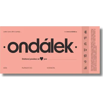 Dárkový potravinový koš ONDÁLEK Dárkový poukaz v hodnotě 2000 Kč - růžový