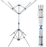 Deuba Zahradní hliníkový rotační sušák - 4 ramena a nohy