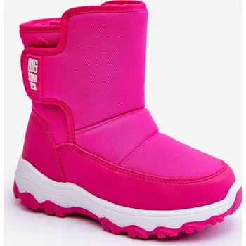 Dětská běžecká obuv Dětské zateplené sněhule s rzepem Big Star MM374121 Barva: Růžová, Velikost: 31