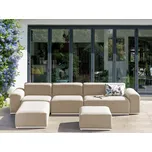 Zahradní sedací souprava béžová olefinové čalounění modulární 7místná pohovka zahrada exteriér Beliani