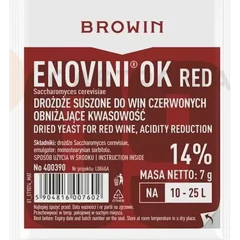 výroba alkoholu Vinné kvasnice snižující kyselost Enovini OK RED, 7 g | BROWIN, 400390
