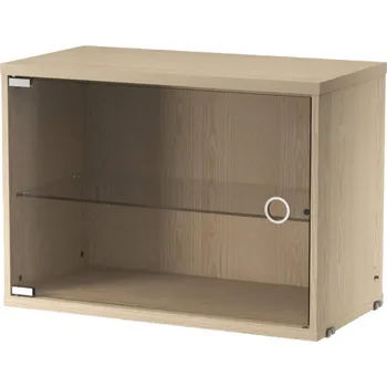 Komoda String Skříňka Display Cabinet with Swing Glass Door, ash