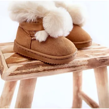 Dětská běžecká obuv Dětské mládežnické teplé sněhule Roofy Barva: Béžová, Velikost: 28