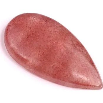 Korálek Kabošon Strawberry quartz č.589 (33x17mm)