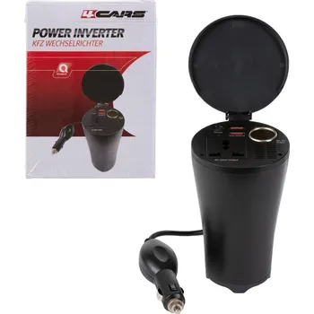 Měnič napětí 4CARS Měnič napětí z 12V na 220V 150W + 2xUSB 2,4A