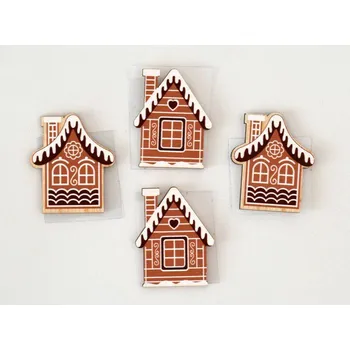 Dřevěná dekorace - Chaloupka z perníku - vzor A