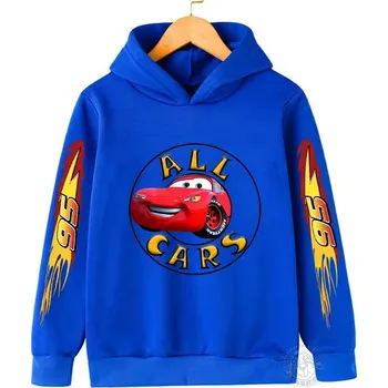 Chlapecký svetr Dětská mikina CARS Lightning McQueen (mix barev) potisk 3 Barva: modrá, Velikost: 120