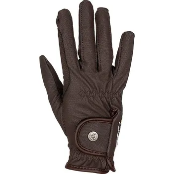Jezdecké rukavice Jezdecké rukavice EQUESTRO Syntetic Leather Soft - hnědé, 6,5
