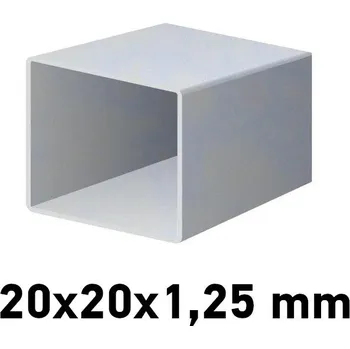 Stavební profil Pozinkovaný jeklový profil 20x20x1,25mm 6 m (JOKL-20x20x1.2-ZN-6)