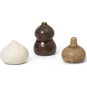 Váza Váza KOMO, sada 3 ks, kamenina, ferm LIVING - doprava zdarma od 2999 Kč
