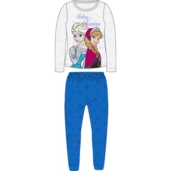 Frozen - licence Dívčí pyžamo - Frozen 5204B956, šedá / modré kalhoty Barva: Šedá, Velikost: 128