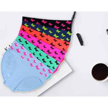 Kalhotky GREENICE Dámské bezešvé kalhotky BUTTERFLY GREE-6751 - 3 ks v balení Velikost: XL/2XL