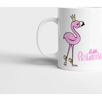 Hrnek Little Princess Flamingo - Bílá
