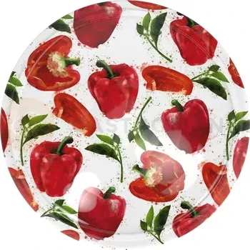 Výroba svíčky Víčko Ø 82/6 namalovaná paprika mix - 10 ks | BROWIN, 136557