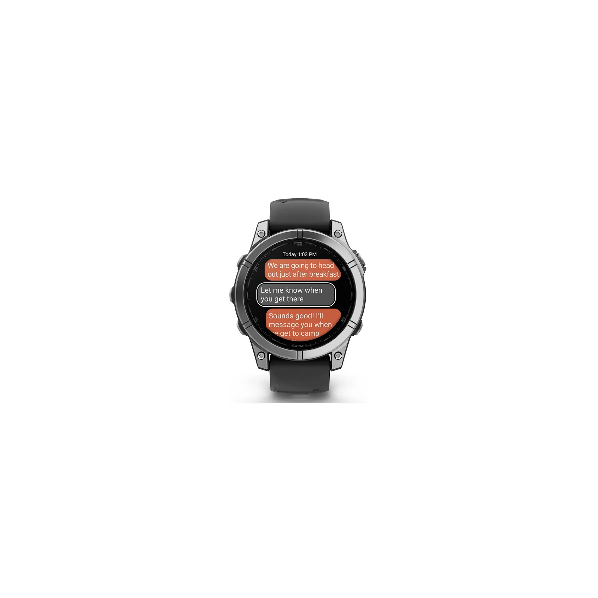 Fotografie 3 - Chytré hodinky Garmin fēnix E 47 mm Stainless Steel Black Silicone Band