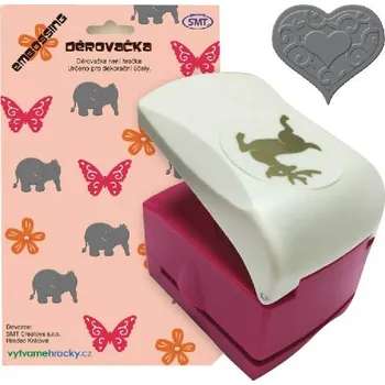 Děrovačka Creatoys Děrovačky s embosing efektem - srdce 52mm