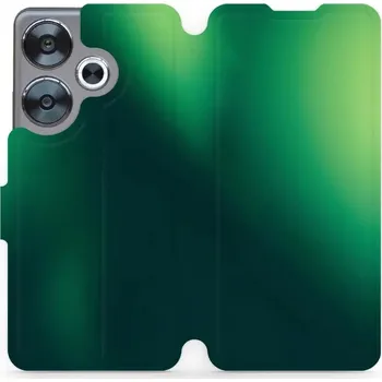 Pouzdro na mobilní telefon Flipové pouzdro Mobiwear - Xiaomi Poco F6 5G - VP61S Zelený odstín (Knížkové flip pouzdro, obal, kryt na mobil Xiaomi Poco F6 5G - VP61S Zelený odstín, materiál Umělá kůže + TPU - ochrana 360°, stojánek, silikonová vanička, magnetické zavírání)