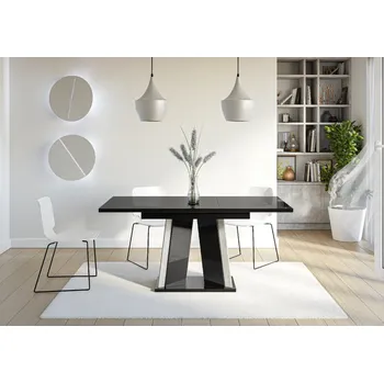 Jídelní stůl Prospero Rozkládací jídelní stůl DOHA Barva: černý lesk/kámen