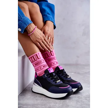 Dámská obuv Dámská sportovní obuv na klínku GOE KK2N4081 a Barva: Modrá, Velikost: 40