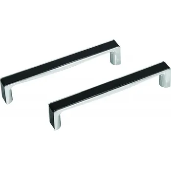 Madlo do koupelny Madlo OXA, OXA LONG BLACK 17 cm černé+chrom VANOXAB