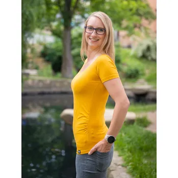 Dámské tričko Bobánek Dámské tričko UniFit krátký rukáv - Hořčicové - L