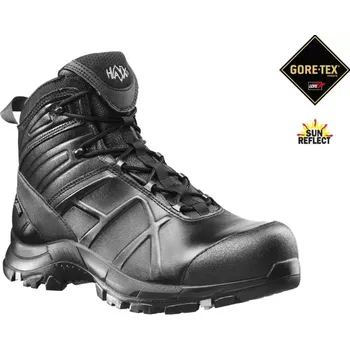 Pracovní obuv Bezpečnostní obuv HAIX BLACK EAGLE SAFETY 50 MID (IT-620005) (Antistatické pracovní boty Black Eagle HAIX Safety 50 MID black mají neklouzavou gumovou podrážku odolnou proti benzínu a olejům, která výborně izoluje proti chladu.)