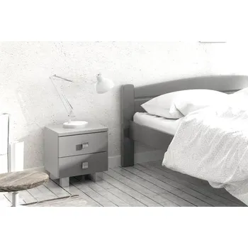 Noční stolek Noční stolek z masivu Leontýna - smrk/ šedá