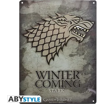 Plakát Game of Thrones Plechová cedule: Stark 38 x 28 cm