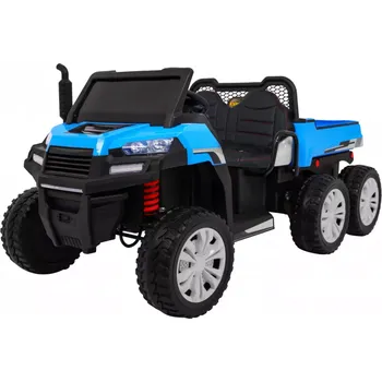 Dětské elektrovozidlo dětské elektrické auto farmer truck 4x4 s výklopným korbou, pro 2 děti, modré