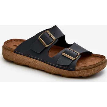 Pánské mokasíny Lehké pohodlné pánské sandály s přezkami Inblu MT000016 Barva: Modrá, Velikost: 44