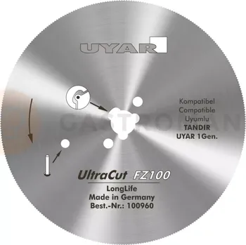 Jemně vroubkovaná čepel 100 mm pro elektrické nože na kebab Uyar a Tandir | UYAR, UltraCut