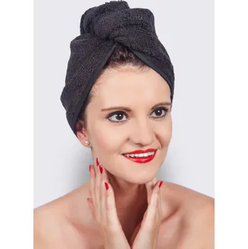 Wellness turban MaryBerry do sauny, černý